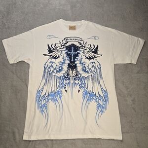 VTG Redemption Banner Shield Wings Cross Affliction Style T-Shirt XL Made In USA